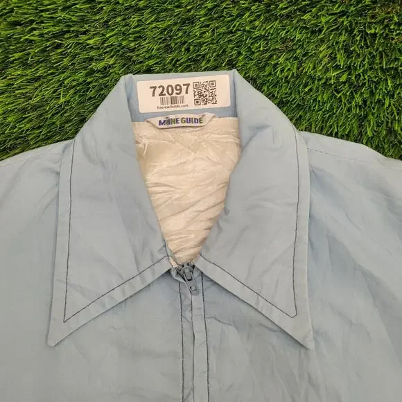 Vintage 90s MOD Jacket XL 23x28 Blue USA - Picture 2 of 11